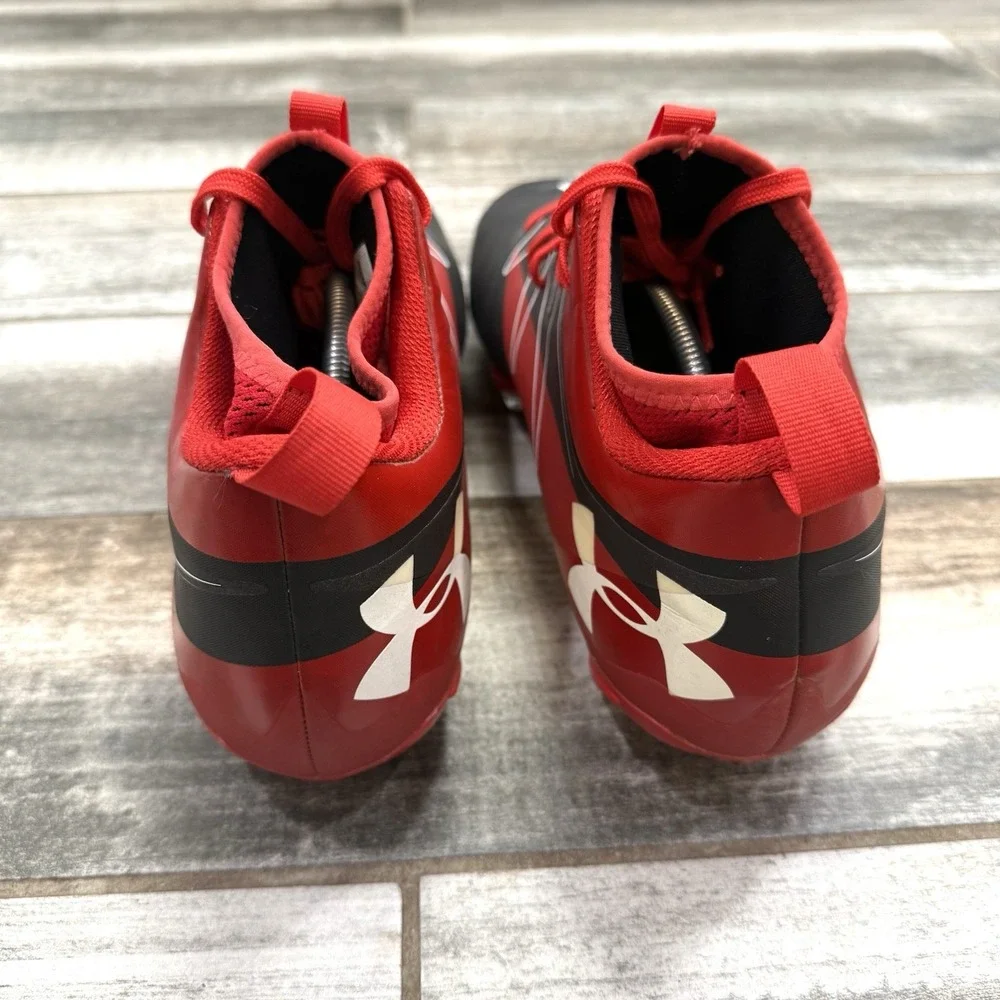 Under Armour‎ Nitro Mid SMS Sample Red Football Cleats 1269717-061 Sz 13 New
